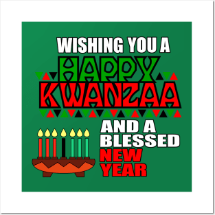 Happy Kwanzaa And A Blessed New Year Posters and Art